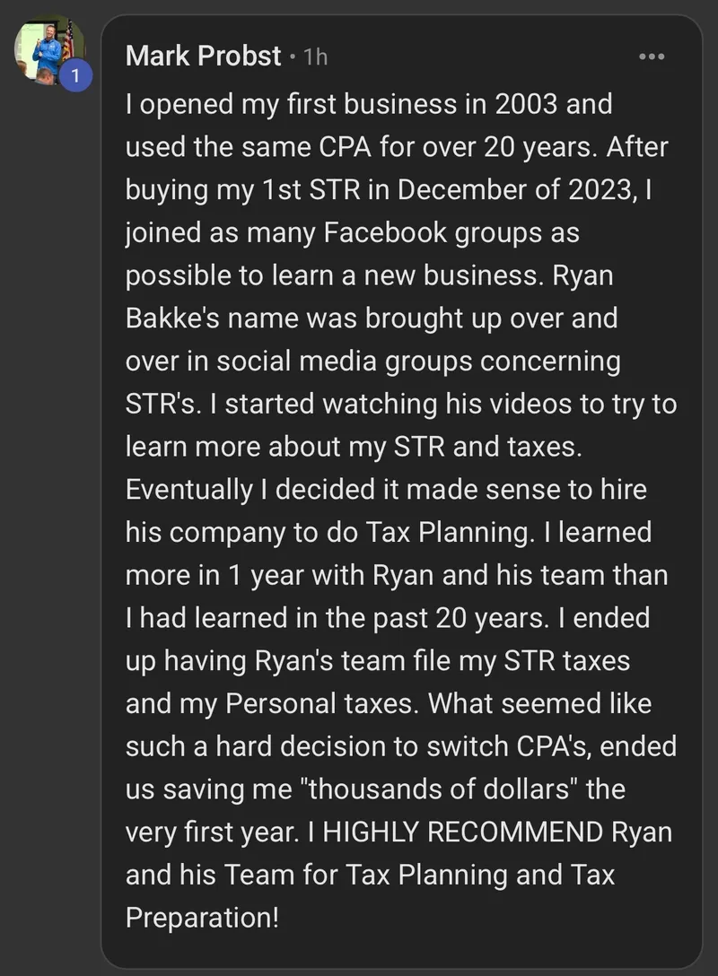 Mark Probst - switched CPAs after 20 years