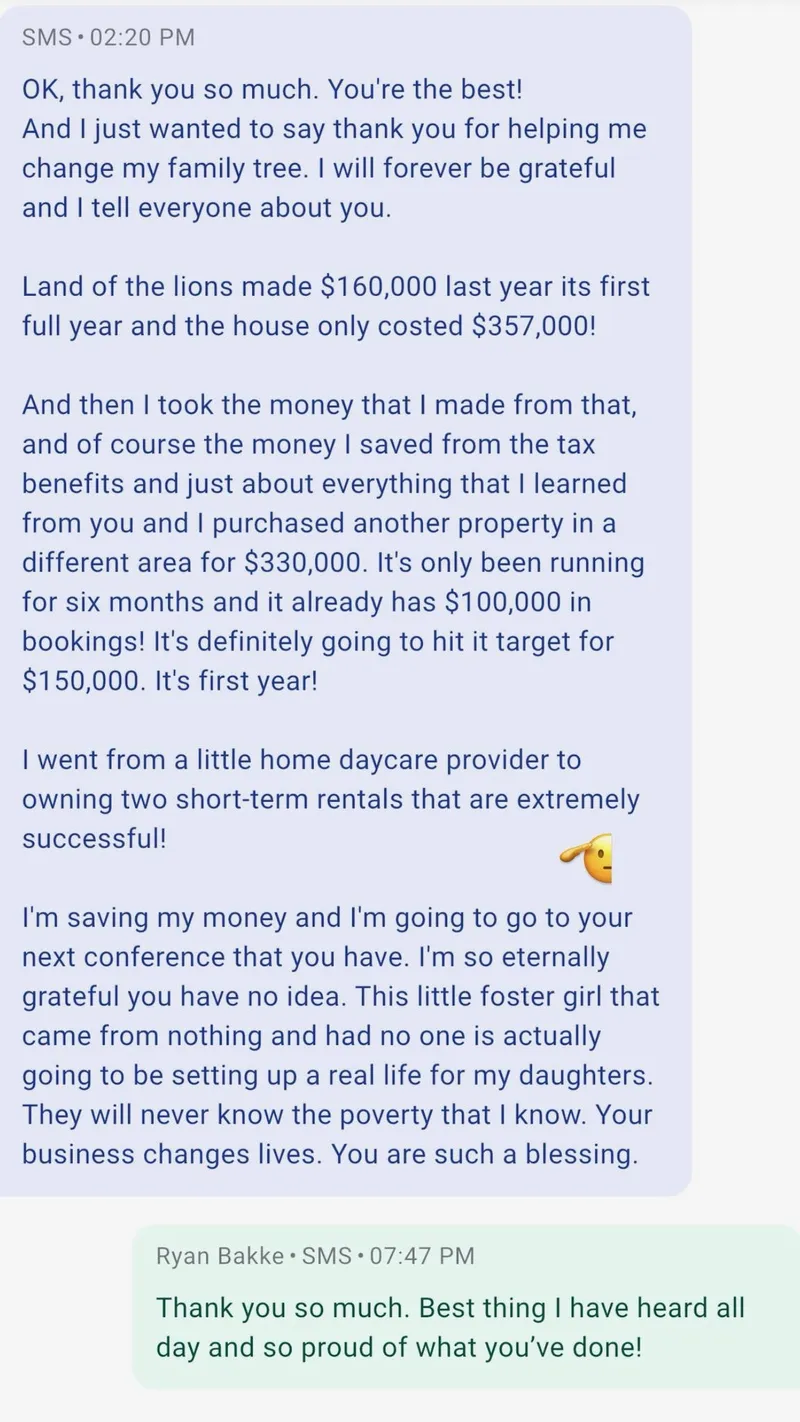 Client - $160K first year STR